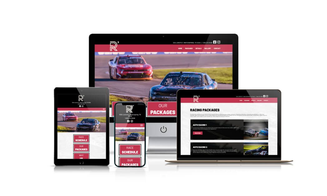 racing website mockup by weicks